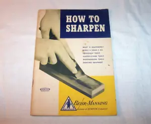 1955 How To Sharpen; Norton piedras afiladas piedras óleas ladrillos cuchillo hacha - Imagen 1 de 11