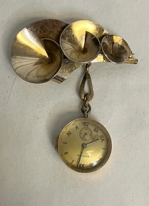 Vintage Gotham Copper Roman Numeral Watch Pin Broach Estate Sale! - Picture 1 of 5