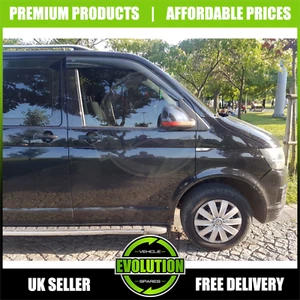 WIND RAIN SMOKE DEFLECTORS VISORS VW TRANSPORTER T5 T6 T6.1 2003-2024 EXTERNAL - Picture 1 of 12