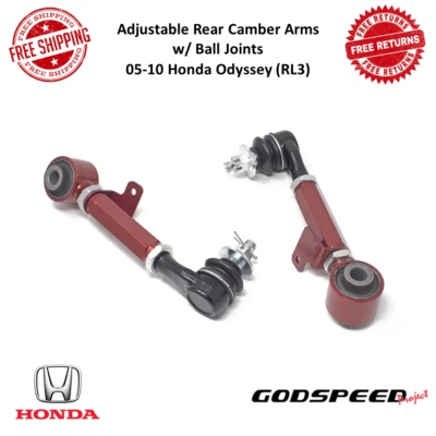 Brazos inclinables traseros ajustables Godspeed con rótulas para Honda Odyssey 2005-2010 Foto 1 de 4