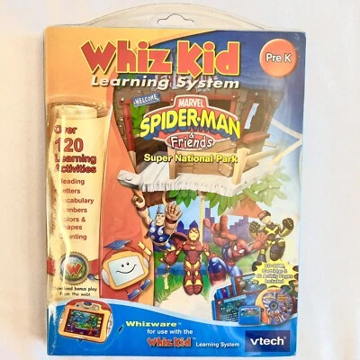 Vtech Whiz Kid Learning System PreK Marvel Spiderman Friends Super National Park - Image 1 of 2