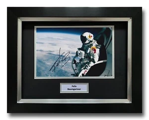 FELIX BAUMGARTNER HAND SIGNED FRAMED PHOTO DISPLAY SPACE JUMP AUTOGRAPH 4 - Picture 1 of 1