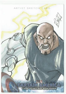 Captain America The Winter Soldier Upper Deck Artist Sketch 1/1 Ryan Kincaid - Picture 1 of 2