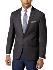 Ryan Seacrest Distinction Suit Jacket, Windowpane Grey (RIBB1RMS0007), 40 Short