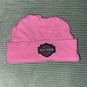 Harley Davidson Pink Infant Beanie Hat Soft 3 - 6 Month Girl Baby Motorcycle 3/6 - Picture 1 of 5