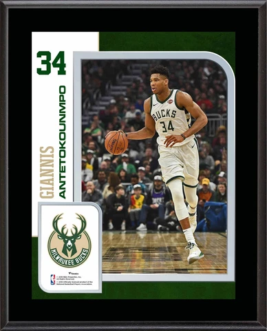 Giannis Antetokounmpo Milwaukee Bucks 10.5" x 13" Sublimated Player Plaque Cover