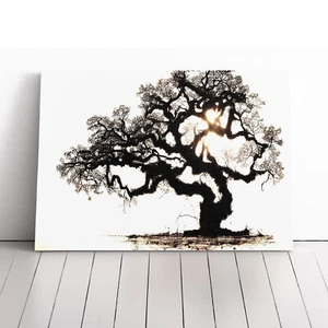 Head Turning Oak Tree Canvas Wall Art Print Framed Picture Decor Living Room - Picture 1 of 5
