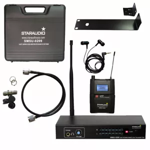 Microfono Monitor Stereo Personale Cuffie Wireless Microfono DJ Bodypack Mic - Foto 1 di 12