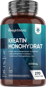 Creatin Monohydrat Tabletten - 3000mg pro Portion - 270 Kreatin Vegan...  - Bild 1 von 9