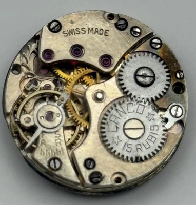 Lanco 15 Rubis Movimento Orologio Manuale Vento Vintage Swiss Parti Riparazione - Image 1 of 4