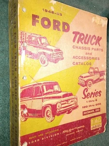1948-1955 FORD TRUCK CHASSIS PARTS CATALOG ORIGINAL 100-600 PARTS BOOK 12/1955 - Picture 1 of 12