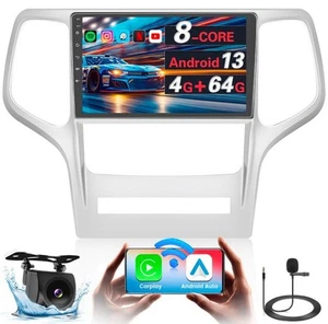BESCHÄDIGT für 2011-2013 Jeep Grand Cherokee 9" Android 13 Autoradio Carplay 4+64G - Bild 1 von 13