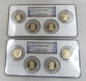 2008-S Presidential Dollar 4 Coin Proof Set NGC PF69 ULTRA CAMEO 2 Sets - Picture 1 of 3