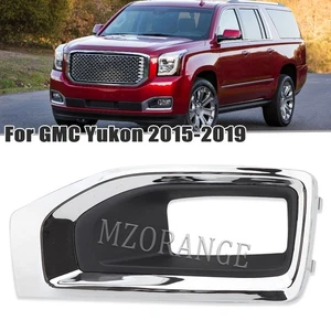 Driver Left Front Fog Light Lamp Cover Bezel Chrome Trim For GMC Yukon 2015-2020 - Picture 1 of 11