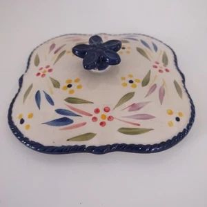 Temptations by Tara Old World Blue Square Baking Dish Replacement Lid 16 Oz NWOT - Picture 1 of 4