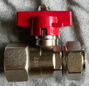 2 x 3/4 Zoll Kugelhahn Absperrhahn z.B. vor und hinter einem Wärmezähler, Filter - Bild 1 von 6