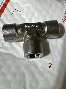 1- Swagelok Stainless Steel Pipe Tee Fitting, 3/8" Female NPT, SS-6-T - Picture 1 of 2