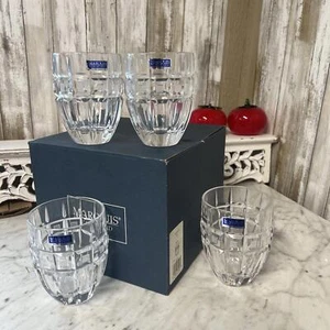 Marquis Waterford Crystalline Quadrata Double Old Fashioned Glasses Set of 4 NEW - Picture 1 of 10