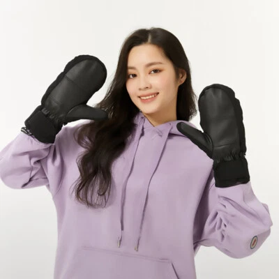 Women's Ski Gloves Snow Mitten Skiing Windproof Waterproof Warm Gloves *Black* - Image 1 of 4