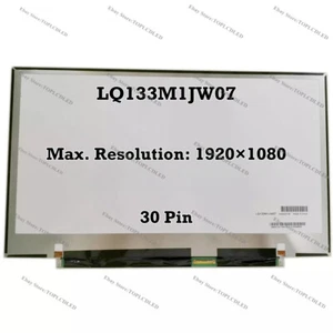 LQ133M1JW07 FHD 1920×1080 30 Pin Slim Laptop 13.3" LCD Screen Replacement Panel - Foto 1 di 1