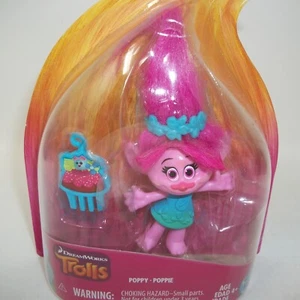 DreamWorks Trolls Movie Poppy Small Troll Town Collection Mini Figure Comb Plus - Picture 1 of 13