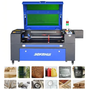 Autofokus 100W CO2 Laser Graviermaschine Engraver Cutter Lasergravur 700x500mm - Bild 1 von 14