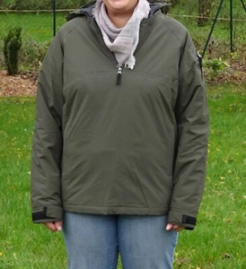 World of Basics Schlupfjacke Damenjacke Olivgrün Windbreaker Übergangsjacke - Bild 1 von 12