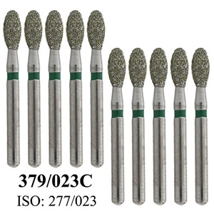 Fresas dentales Diamond Bur fútbol 379/023C grano grueso FG rebabas de alta velocidad paquete de 10/ - Imagen 1 de 17