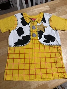 Disney Store Toy Story Woody Costume Boy Short Sleeve T Shirt Large 10/12 - Picture 1 of 2
