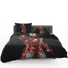 Iron Man Marvel Comics Superheroes Quilt Duvet Cover Set Bedspread Doona Cover