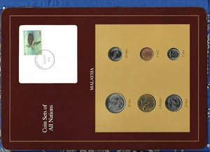 Coin Sets of All Nations Malaysia w/c 1990 UNC 1 Ringgit 50,20,10,5,1 Sen Scarce - Picture 1 of 2