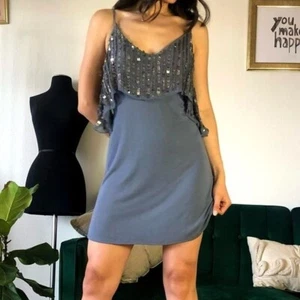 Babakul Blue Embellished Dress Super Soft Fabric Size XS - Picture 1 of 7