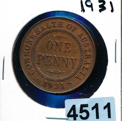 AUSTRALIA PENNY 1931 - K23 - #4511 Cover