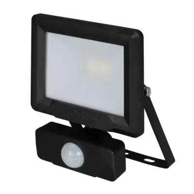 Robus Hilume 10W LED Floodlight with PIR Black 4000K- RHL1040P -RRP £29.99 - Image 1 of 3