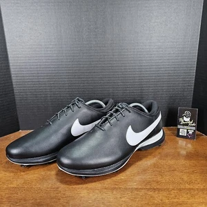 Nike Mens Air Zoom Victory Tour 2 Golf Shoes Black White Cleat - Multiple Sizes - Picture 1 of 10
