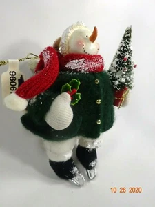 RAZ Imports~ NEW Christmas Plush Skating Snowman Ornament - Picture 1 of 7