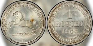 1858B German States Hannover Groschen PCGS MS65 Top Finest - Picture 1 of 1