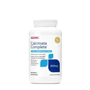 GNC Calcimate Complete 800mg | Most Absorbable Form of Calcium | 240 Count - Picture 1 of 3