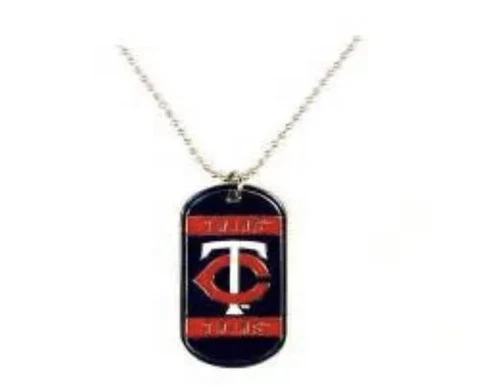 Minnesota Twins MLB Dogtag style Necklace 21 Inch Officially Licensed Cover