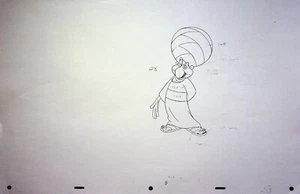 Copia de hoja modelo ALADDIN 1992 estudio de producción The Peddler 11x17 Disney #GB - Imagen 1 de 2