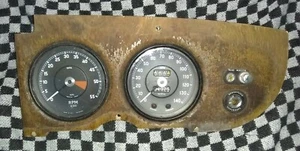 Jaguar / Daimler 420 Vintage Speedometer / Rev Counter & Wood Surround - 6 - Cyl - Picture 1 of 5