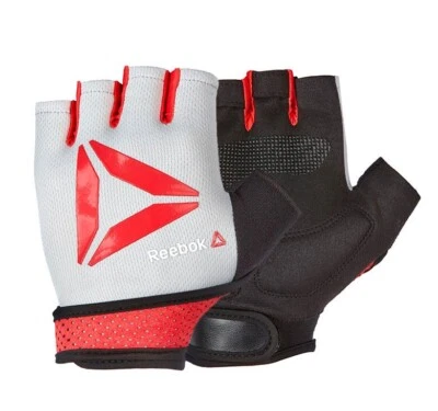 Guantes de fitness Reebok (RAGB-1553) gimnasio entrenamiento con pesas medio dedo guante Foto 1 de 4