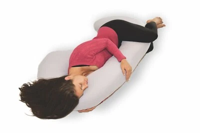 Nueva funda de almohada de cuerpo de maternidad de repuesto con cremallera de microfibra solamente (blanca) Foto 1 de 3