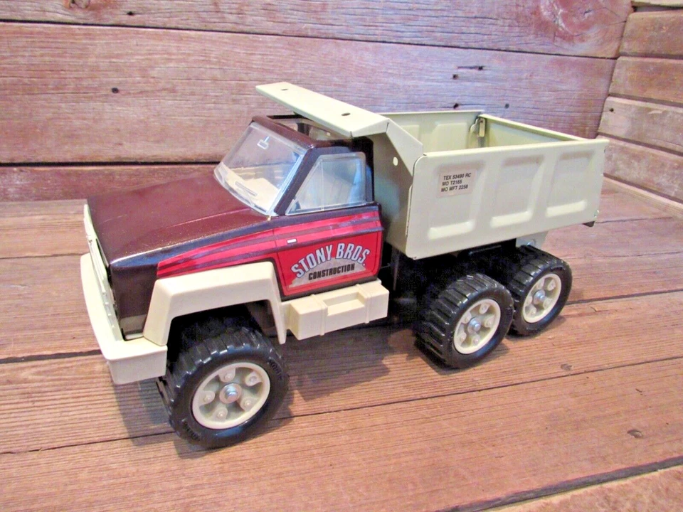 Camión de volteo Chevrolet de construcción Stony Bros de metal de juguete Tonka de colección de los años 80 Foto 1 de 4