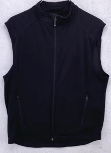 FootJoy Vest Men's Size Medium Full Zip Performance Black Sleeveless Golf - Picture 1 of 12