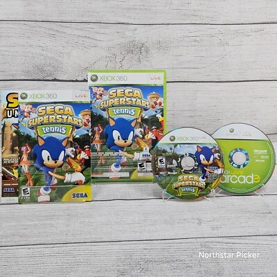 Sega Superstars Tennis & Xbox Live (Xbox 360, 2007) w/ Manual Complete | Tested - Image 1 of 3