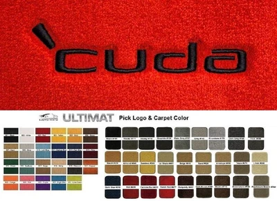Alfombrillas delanteras Lloyd Mats Ultimat Plymouth 'cuda con logotipo personalizado (1967-1974) Foto 1 de 4