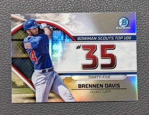 2023 Bowman Chrome #BTP-35⚾Brennan Davis Scouts Top 100💥 - Picture 1 of 2