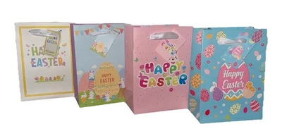 Bolsas de Pascua pequeñas de papel fuerte de 24 centavos con pañuelo incluido Foto 1 de 4