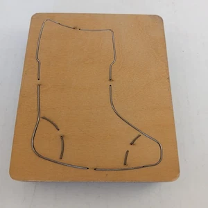 Accucut Ellison Holz Stanze Weihnachten Strumpf 5X6 Pädagogisch Scrapbooking Handwerk  - Bild 1 von 3